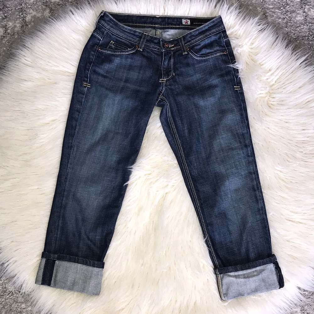 EUC size 25 people’s liberation Capri jeans.
